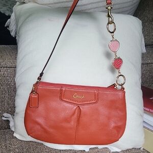 Coach Orange Leather Crossbody Bag